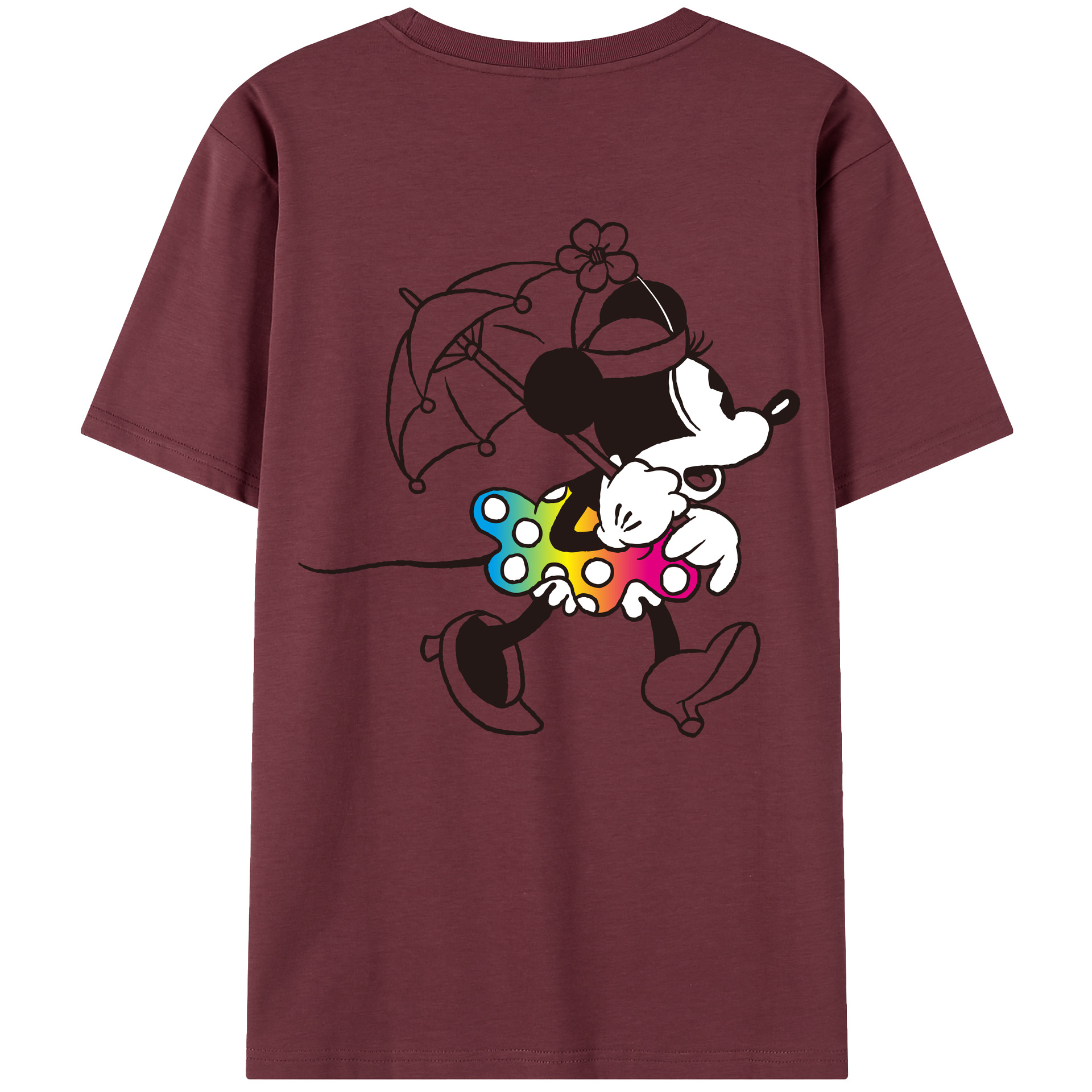 （画像用） ミッキーマウス Mickey Mouse 綿100％半袖Tシャツ（背面プリント）